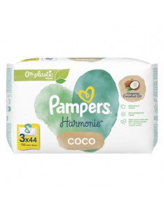 Pampers Harmonie Coco Бебешки мокри кърпи 3х44 броя