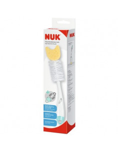 NUK Четка 2в1 за почистване на шишета и биберони с гъба х1 брой