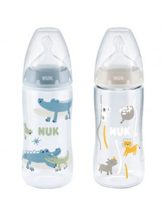 NUK First choice Temperature control Шише със силиконов биберон 0-6 месеца х300 мл
