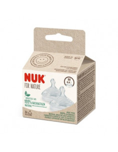 NUK for Nature Силиконов биберон за хранене softer M размер x2 броя