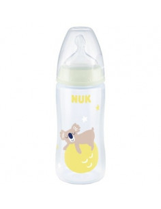 NUK First choice Temperature control Шише със силиконов биберон night 0-6 месеца х300 мл