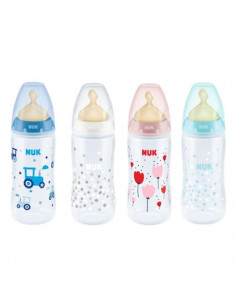 NUK First choice Temperature control Шише с каучуков биберон 0-6 месеца х300 мл
