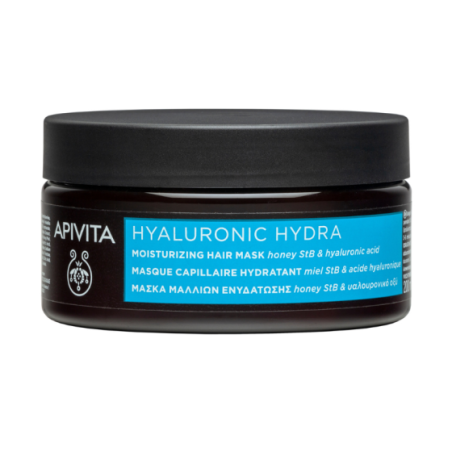 Apivita Hyaluronic Hydra хидратираща маска за коса с хиалуронова киселина 200мл