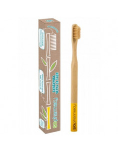 SOpharmacy Essentials Soft Бамбукова четка за зъби жълт цвят