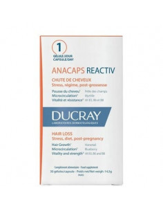 Ducray Anacaps Reactiv при реактивен косопад x30 капсули