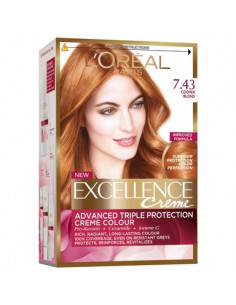Loreal Excellence Creme Боя за коса 7.43 златно медено рус