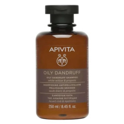 Apivita шампоан против мазен пърхот с бяла върба и прополис 250ml