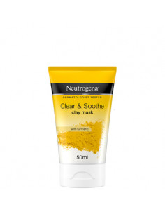 Neutrogena Clear - Soothe Почистваща маска за лице с глина и куркума х50 мл