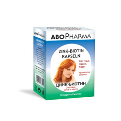 Цинк - Биотин капсули за коса, кожа и нокти х30 Abopharma