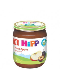 HiPP Био пюре сливи и ябълки 4+ месеца х125 г