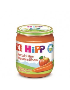 HiPP Био пюре моркови с ябълки 4+ месеца х125 г