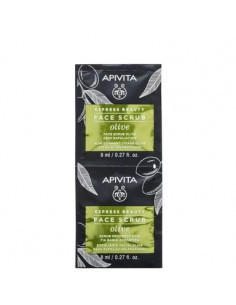 Apivita Express Beauty Ексфолираща крем маска за лице с маслина 2x8 мл