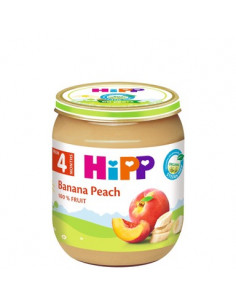 HiPP Био пюре банани и праскови 4+ месеца х125 г