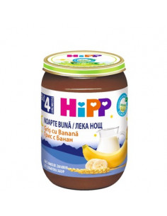 HiPP Био каша лека нощ грис с банан 4+ месеца х190 г