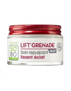SOBiO Lift Grenade Изглаждащ нощен крем с органичен нар x50 мл