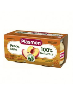 Plasmon Пюре с праскова и ябълка 6+ месеца 2x80 г