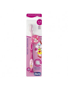 Chicco Детска четка за зъби 3-6 години розов цвят