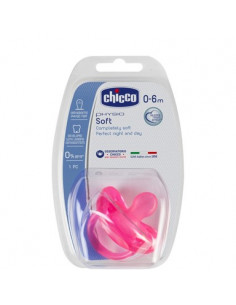 Chicco PhysioForma Soft Залъгалка 0-6 месеца розов цвят х1 брой