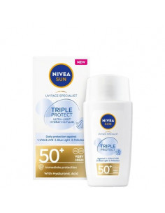 Nivea Sun Triple Protect Слънцезащитен флуид за лице SPF50+ х40 мл
