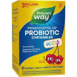 Primadophilus Kids череша дъчщаши таблетки пробиотик х30 Nature's Way