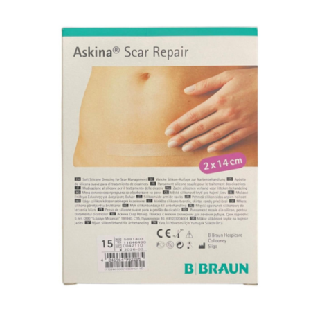 Askina Scar Repair силиконова превръзка при рани и белези 2см/14см х5 броя