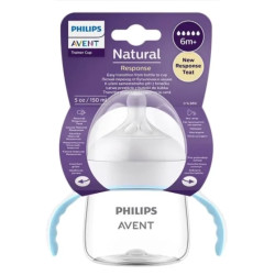 Тренировъчно шише с биберон 6м+ за преход към чаша Philips-Avent Natural Response 3.0, 150мл