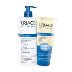 Промо комплект Uriage Xemose C8+ олио-балсам 500 ml + измивно олио 200 ml