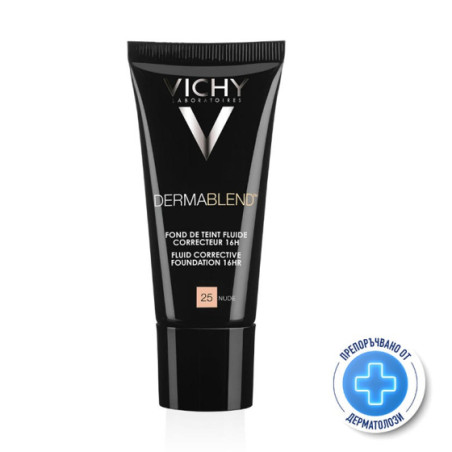 Vichy dermablend фон дьо тен 25 флуид коригиращ 30мл./натюр/ 316600