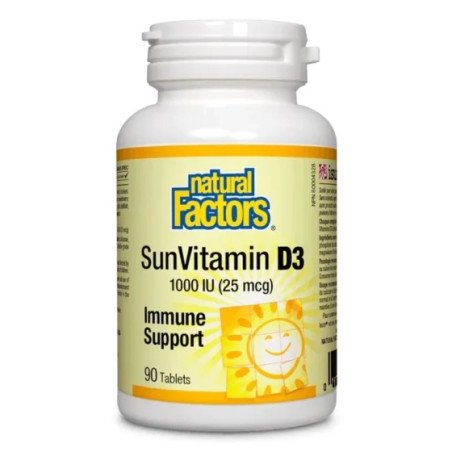 Витамин D3 таблетки за имунитет 1000IU х90 Natural Factors