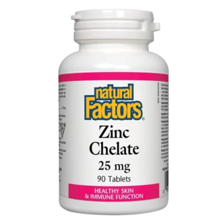 Цинк (хелат) таблетки за имунната система 25мг х90 Natural Factors