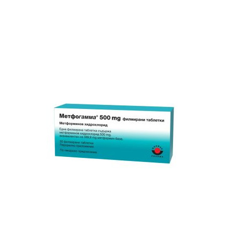 Метфогамма 500 мг х 30 таблетки Worewag Pharma