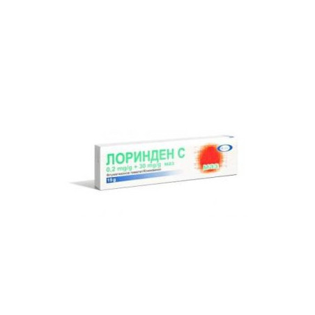 Лоринден C маз 0.2 мг/30 мг/г х 15 г Jelfa Pharmaceutical