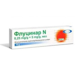 Флуцинар N маз 0.25 мг/5 мг/г х15 г Jelfa Pharmaceutical