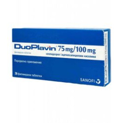 Дуоплавин 75 мг/100 мг х 28 таблетки Sanofi